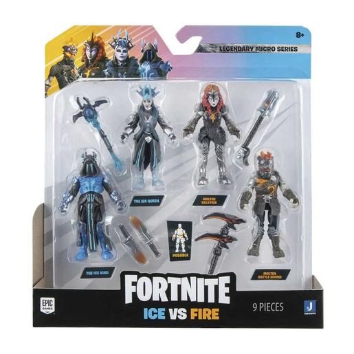 Toy Partner - Fortnite - Pack 4 figuras articuladas Micro Squad com ferramentas 2,5 polegadas ㅤ