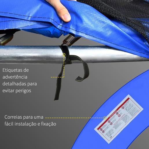 Homcom - Cobertura acolchoada de proteção para borda de trampolim de 244 cm Azul