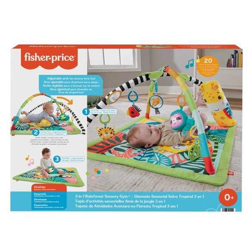 Fisher Price - Ginásio para bebés sensorial selva tropical com luzes e sons ㅤ