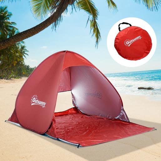 Outsunny - Tenda Pop Up praia Vermelho
