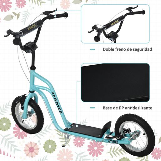 Homcom - Patinete Scooter ajustável Azul