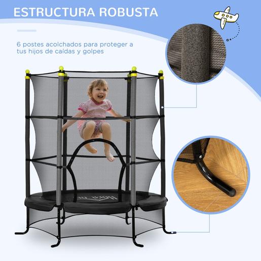 Homcom - Cama elástica Ø110 cm Preto