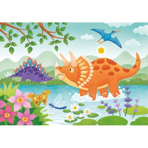 Clementoni - Puzzle infantil de 48 peças com design de dinossauros, tamanho único, cor variada ㅤ