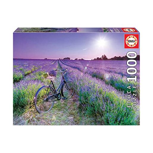 Educa Borrás - Bicicleta num campo de lavanda - Puzzle 1000 peças