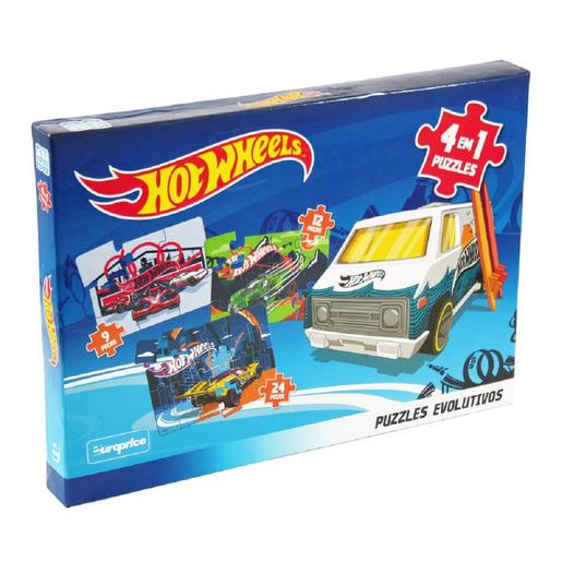 Hot Wheels - Puzzles Evolutivos 4 em 1