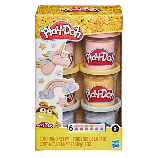 Play-Doh - Pack 6 Botes Metalizados