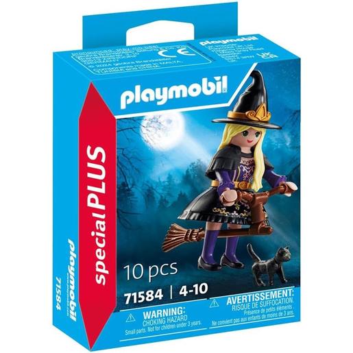 Playmobil - Figura Bruxa Com Gato ㅤ