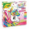 Crayola - Super Ceraboli Unicornio Neón, juego creativo de lápices de cera y dibujos en relieve ㅤ