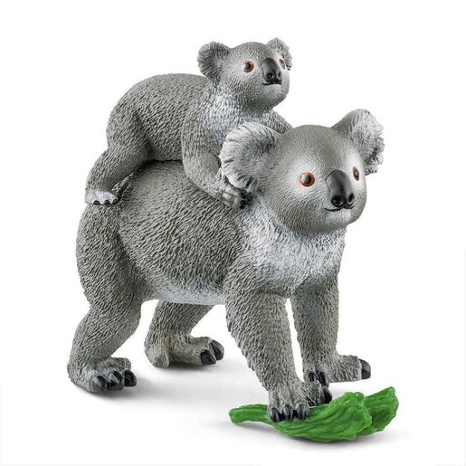 Schleich - Koala mãe e filhote - Figura coleccionável (Vários modelos) ㅤ