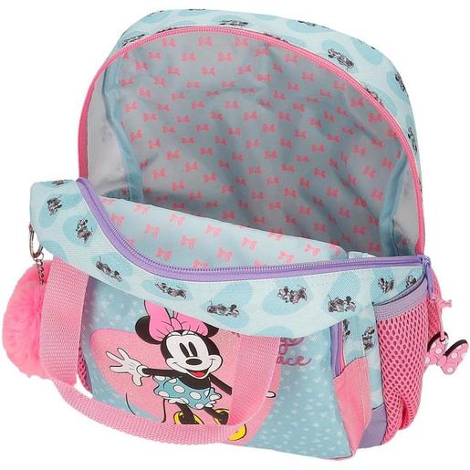 Disney - Mochila preescolar adaptable My Happy Place de poliéster azul 23x28x10cm 6,44L