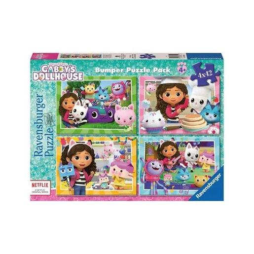 Ravensburger - Puzzle Gabby's Dollhouse: Coleção 4x42 peças para crianças ㅤ