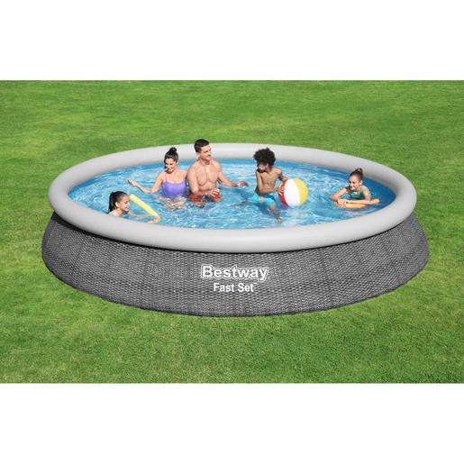 BestWay - Piscina desmontable autoportante redonda Fast Set 457x84 cm con depuradora ㅤ