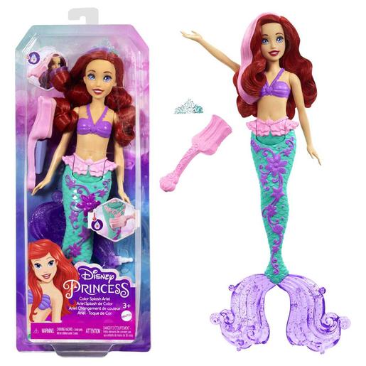 Disney - Muñeca sirena princesa cambia de color, pelo y cola