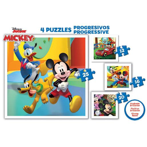 Educa Borrás - Pack 4 puzzles progressivos Mickey and Friends