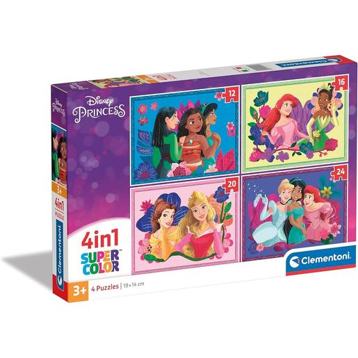 Clementoni - Princesas Disney - Puzzles infantis de 12, 16, 20 e 24 peças