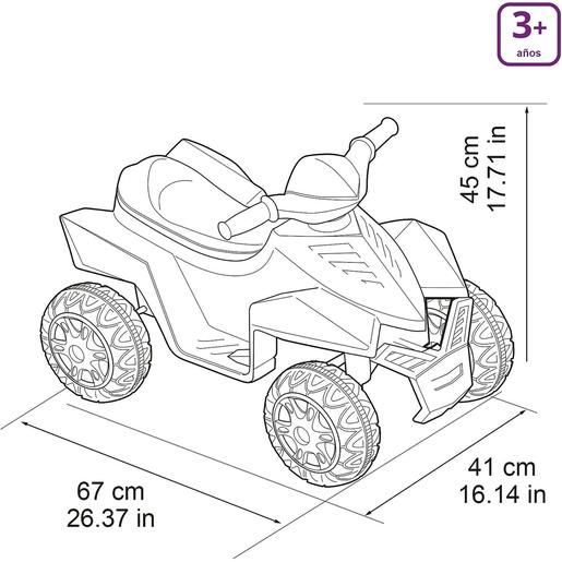 Feber - Bluey - Quad elétrico Bluey 6V com rodas grandes para estabilidade ㅤ