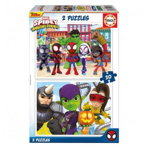 Educa Borras - 2 Puzzle Spidey e os seus incríveis amigos 20 peças