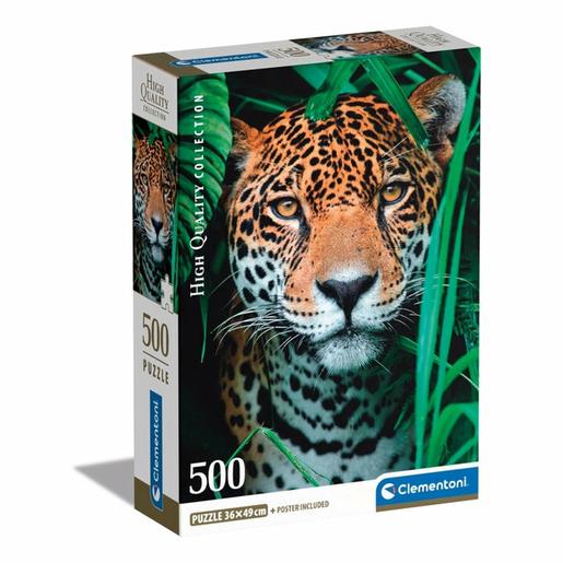 Clementoni Puzzle 500 Peças Jaguar na Selva ㅤ