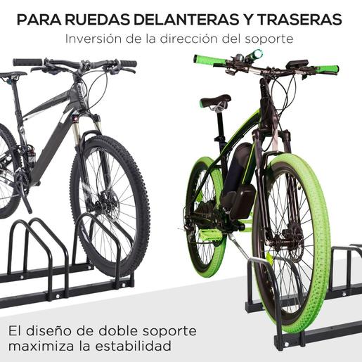 Homcom - Estacionamento para 3 bicicletas Preto