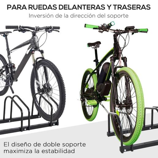 Homcom - Estacionamento para 6 bicicletas Preto