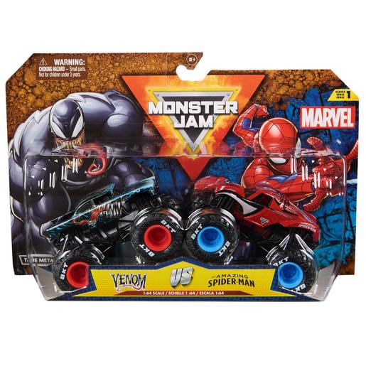 Monster Jam - Pack 2 veículos Marvel - Venom vs Spider-man