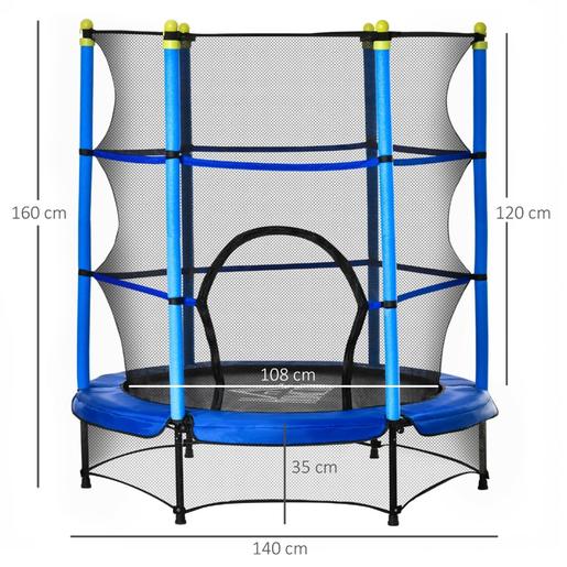 Homcom - Trampolim com rede de segurança 140 cm