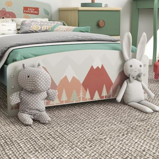 Homcom - Cama infantil Montanhas Verde