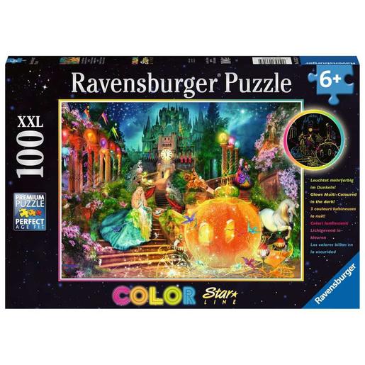 Ravensburger - Quebra-cabeças do conto Cinderela, 100 peças XXL ㅤ