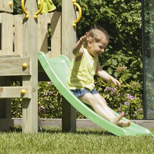 Parque juegos infantil de madera Teide XL con puente y columpio doble