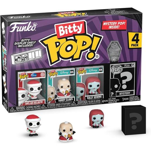 Funko - Blister de 4 figuras do Pesadelo Antes do Natal: Santa Jack e personagens surpresa (Vários modelos) ㅤ