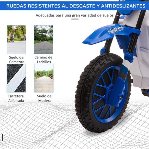 Homcom - Moto eléctrica azul-blanco