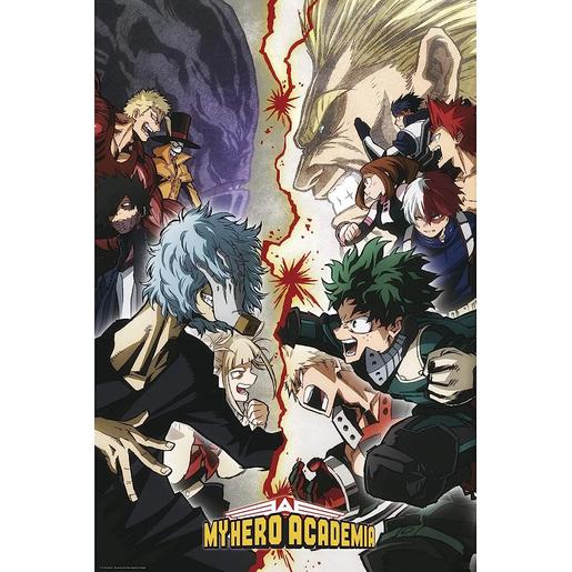 Póster My Hero Academia Heróis vs Vilões 61 x 91,5 cm