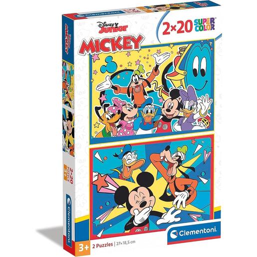 Clementoni - Puzzle Disney Mickey 2x20 peças ㅤ