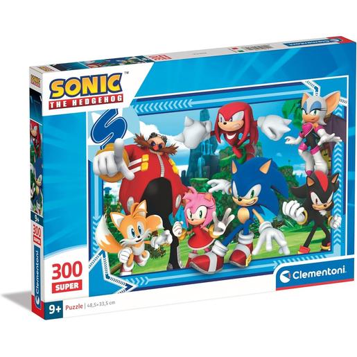 Clementoni - Sonic the Hedgehog Puzzle Crianças Supercolor 300 peças ㅤ
