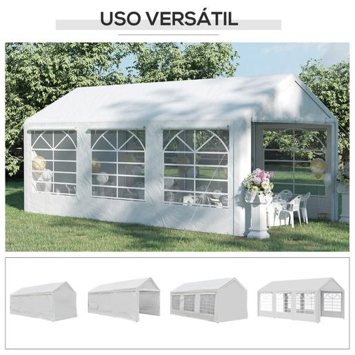 Outsunny - Tenda para festas 6x3 m Branco