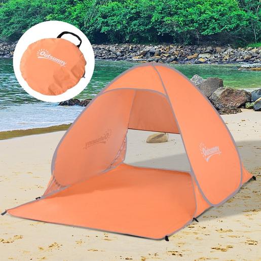 Outsunny - Tenda Pop Up praia Laranja