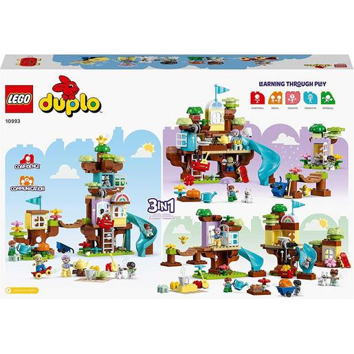 LEGO - Casa del árbol 3en1 Duplo, juguete de construcción con tobogán y animales 10993