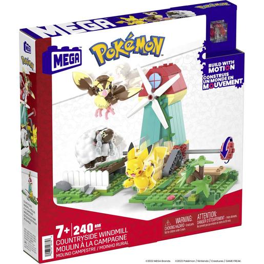 Mattel - Pokemon - Construção Pokémon com movimento: Pikachu, Wooloo e Pidgey, 240 blocos ㅤ