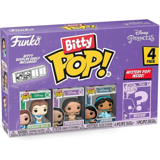 Disney - Pack Bitty Pop! Disney Princess - Figuras coleccionáveis de Belle, Pocahontas e Jasmine com prateleira empilhável incluída (Vários modelos) ㅤ