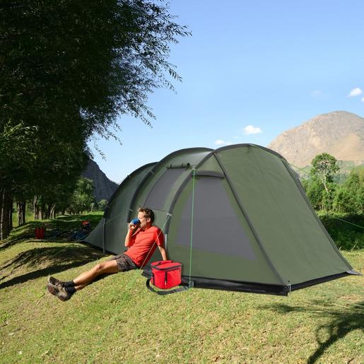 Outsunny - Tenda de campismo familiar 475x264x172 cm Verde