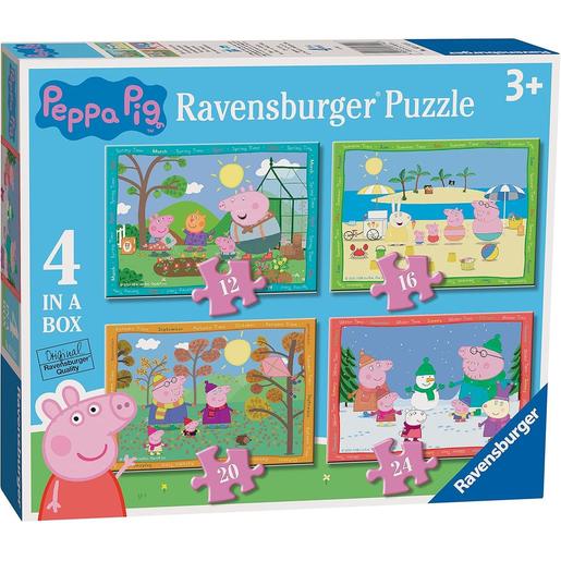 Ravensburger - Porquinha Peppa - Puzzle 4 numa caixa ㅤ