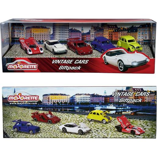 Majorette - Pack de 5 coches vintage coleccionables, modelos y colores surtidos ㅤ