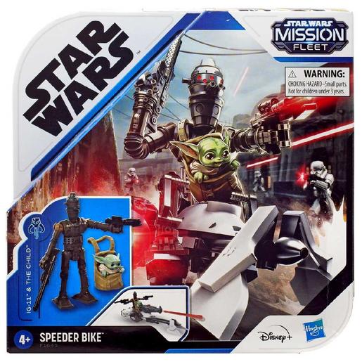 Star Wars - Mission Fleet IG-11 e The Child com Speeder Bike