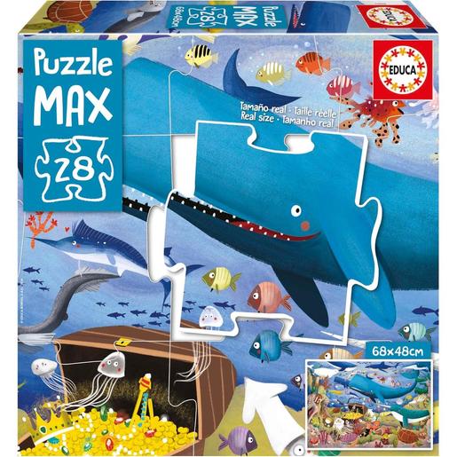 Educa Borras - Puzzle Max Infantil Divertido Oceano 28 Peças Grandes ㅤ