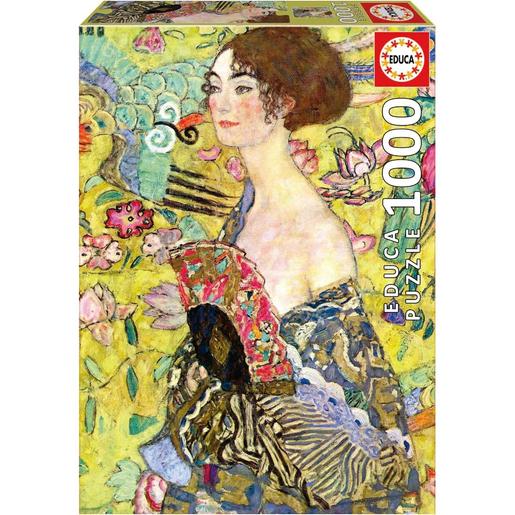 Educa Borras - Puzzle Adultos Retrato de Adele Gustav Klimt 1000 Peças ㅤ