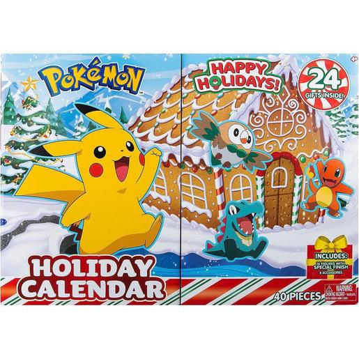 Bizak - Pokemon - Calendário Pokemon com 16 figuras e 8 acessórios ㅤ