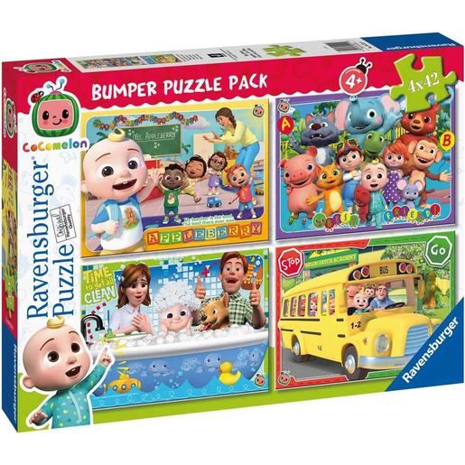 Ravensburger - Puzzle Cocomelon colección 4x42: pack de 4 rompecabezas de 42 piezas para niños ㅤ