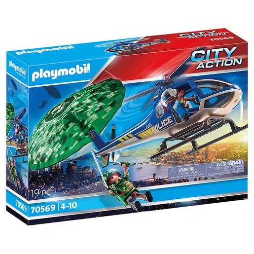 Playmobil - Helicóptero da Polícia: Perseguição em Paraquedas - 70569