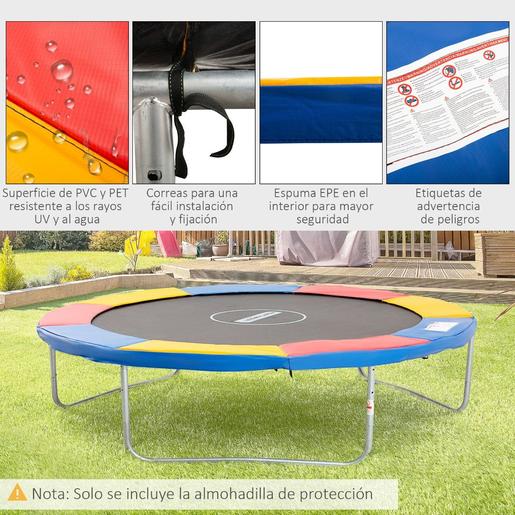 Homcom - Cobertura de proteção para cama elástica Ø 305 cm multicor