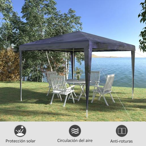 Outsunny - Tenda desmontável 3x3 m Azul